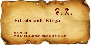 Hellebrandt Kinga névjegykártya